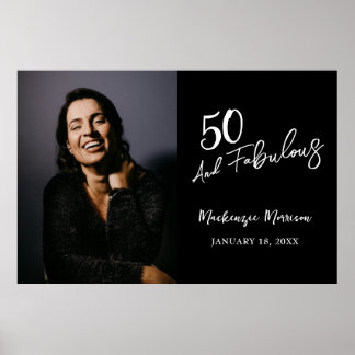 Poster Cinquenta e Fabuloso Foto Aniversário de 50 anos