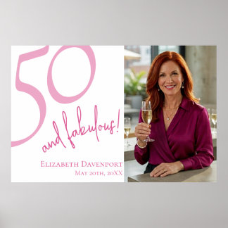 Poster Cinquenta e Fabuloso Foto Aniversário de 50 anos