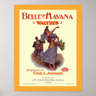 Póster CINTO DE Cópia DO Cobrir Musical 1899 Antiga Folha