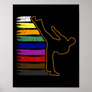 Poster Cinturão Preto De Taekwondo E Karatê Presente De A