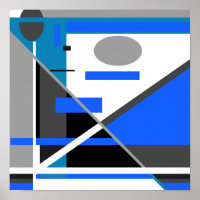 Cinza azul turquesa preto branco geométrico MXM