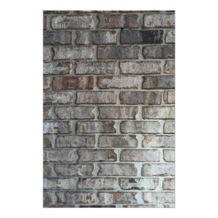 Póster Cinza Brick Wall Grunge Bricks Textura de fundo