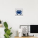 Póster Cinza de caranguejo azul marinho e faixa branca (Home Office)