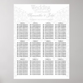 Poster Cinza de rendas elegante e minimalista branco