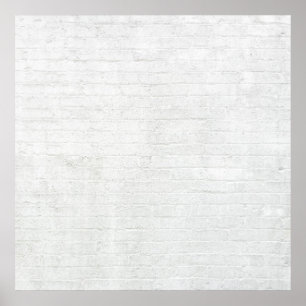 Póster Cinza Muro Brick Muralha Branca Textura de Fundo