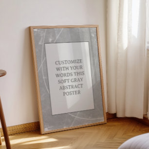 Poster Cinza Personalizar Este Sinal De Casamento De Abst