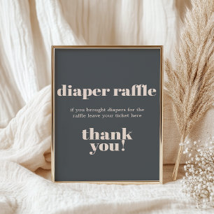 Poster Cinza rosa Fralda de tipografia de bodas