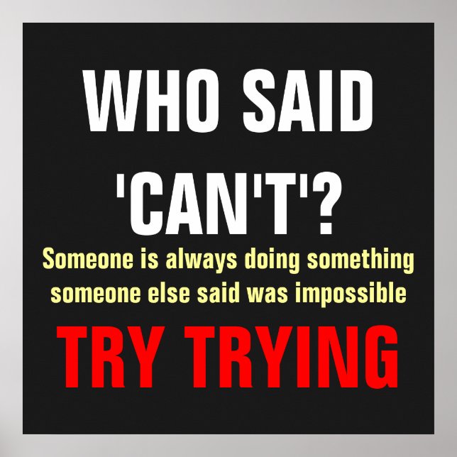 Poster Cinza Vermelho Branco que disse que não pode ter s (Frente)