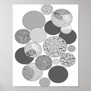 Poster Cinza Vibrante ARTE ABSTRATA Design Moderno