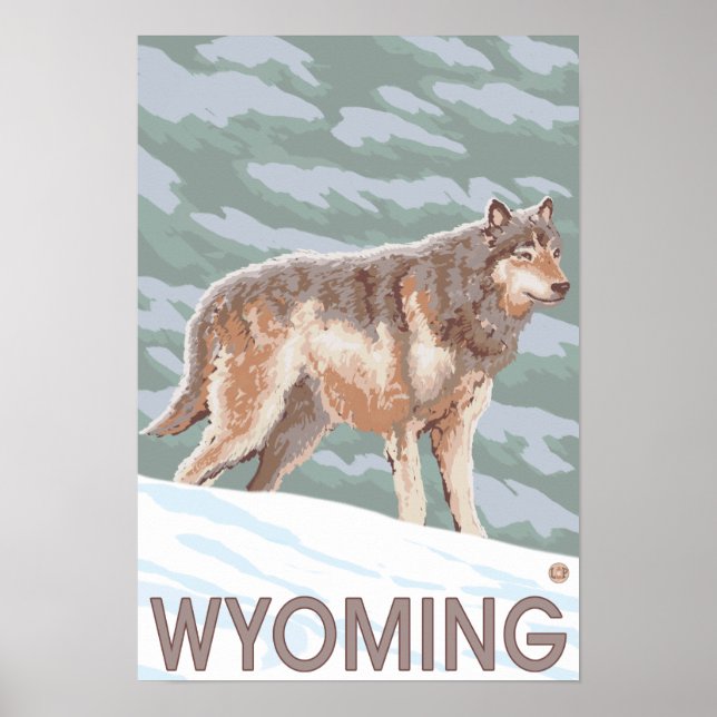 Póster Cinza Wolf WaitWyoming (Frente)
