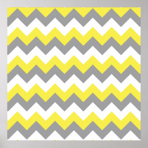 Poster Cinzas Daffodil e Zigzag Branco 2