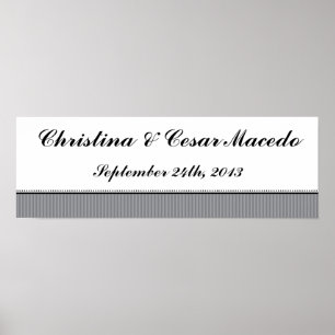 Póster cinzas de Azeitona Preta Personalizada de 22,5"x7,