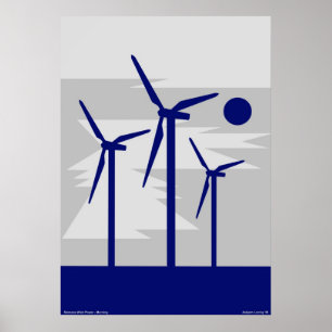 Poster Cinzas de Surise de Moinhos - Siemens Wind Power