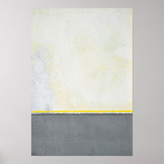 Poster cinzas "divididas" e Abstrato amarela