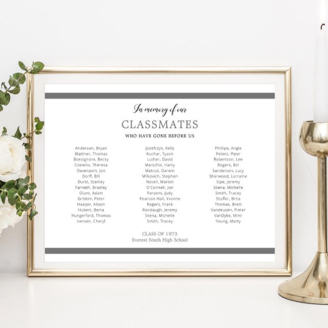 Poster Cinzas Em Memória Da Reunião Escolar De Nossos Col (Criador carregado)