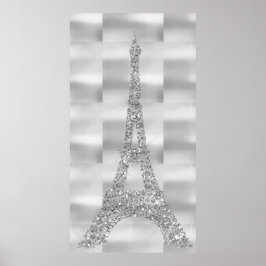 Póster Cinzas prateadas da Torre Eiffel Crystals Swarovsk