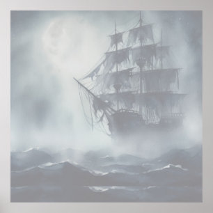 Poster Cinzas, Retirada de Navios Pirata de Cachorro-Cinz