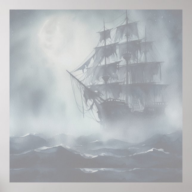 Poster Cinzas, Retirada de Navios Pirata de Cachorro-Cinz (Frente)