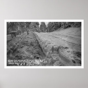 Póster Cinzas vulcânicas no Alasca 1912