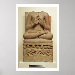 Póster Cinzeladura de Buddha na atitude de preaching um s