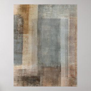 Poster cinzento e bege "misturado" da arte