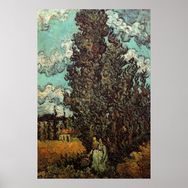 Poster Ciprestes e Duas Mulheres por Vincent van Gogh