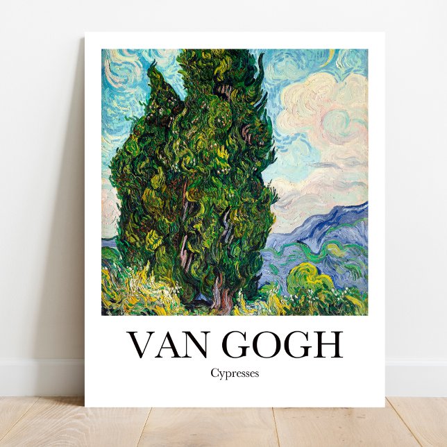 Poster Ciprestes por Vincent Van Gogh (Van Gogh's Bold Cypresses: A masterpiece for your walls. High-quality art poster)