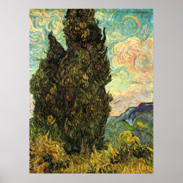 Poster Ciprestes por Vincent van Gogh