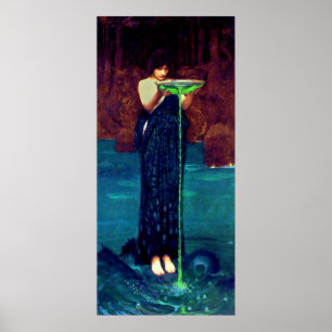 Póster Circë Invidiosa (1892)~ Canvas de Arte Fina