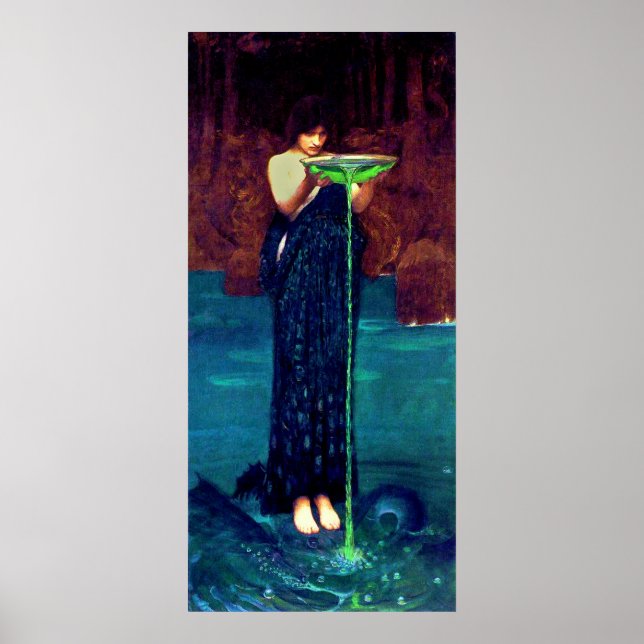 Póster Circë Invidiosa (1892)~ Canvas de Arte Fina (Frente)