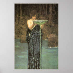 Póster Circe Invidiosa By J W Waterhouse 1892