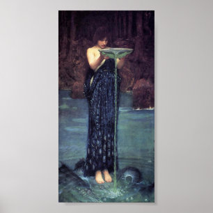 Póster Circe Invidiosa - Circe com uma bacia de Ponseive
