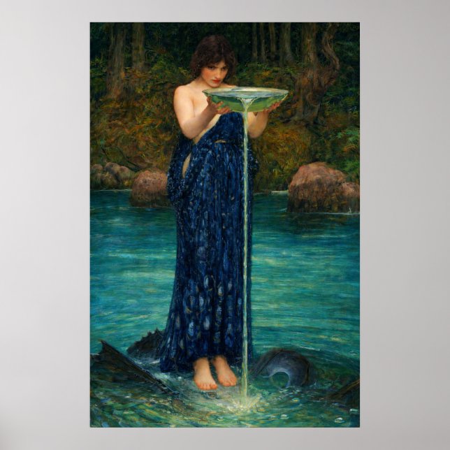 Poster Circe Invidiosa de John William Waterhouse (Frente)