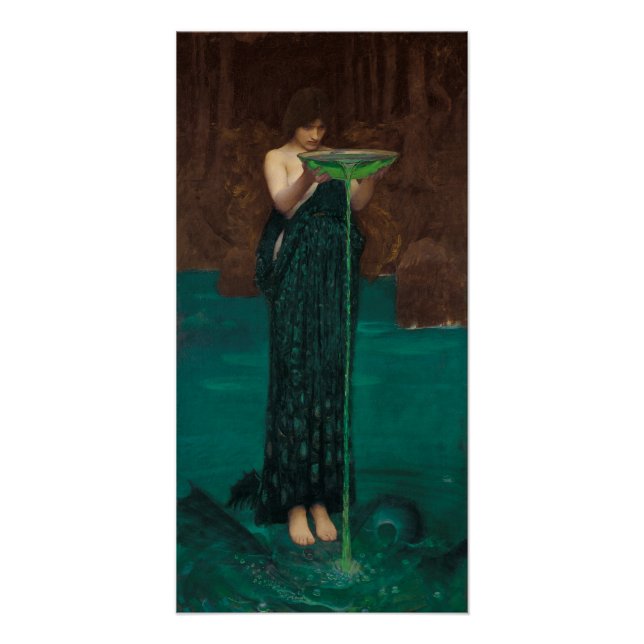 Póster Circe Invidiosa por John William Waterhouse (Frente)