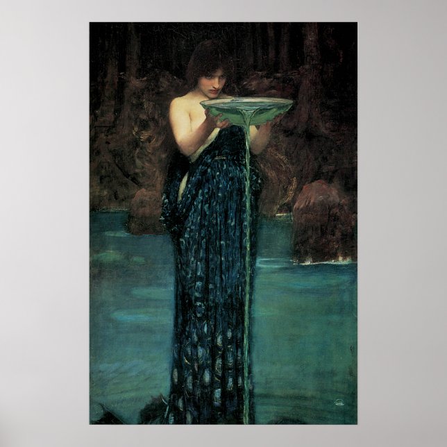 Póster Circe Invidiosa por John William Waterhouse (Frente)