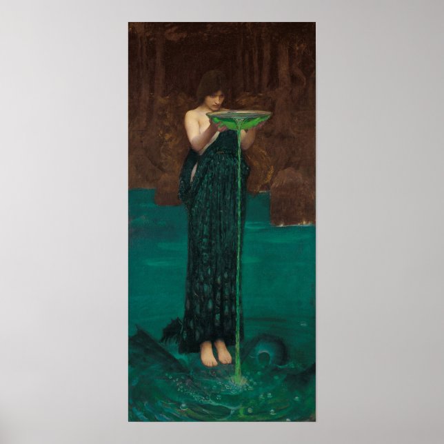 Póster Circe Invidiosa por Waterhouse (Frente)