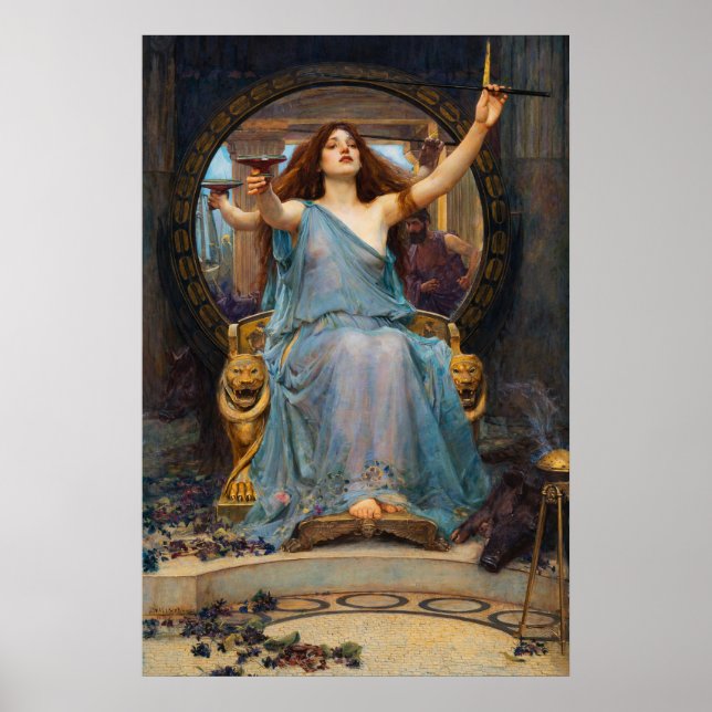 Poster Circe Offering the Cup to Ulysses by Waterhouse (Frente)