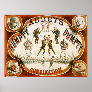 Póster Circo da combinação do Humpty Dumpty da abadia