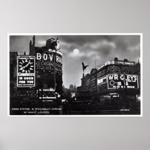 Poster Circo de Piccadilly, vintage de Londres