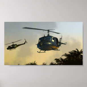 Póster Circo Vietnam do vôo do helicóptero