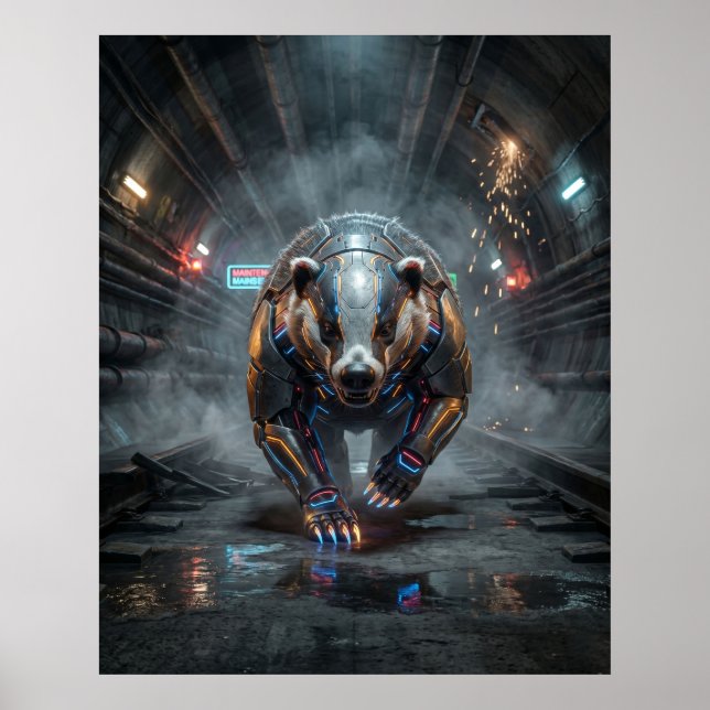 Poster Circuit Badger Tunnel Rush (Frente)