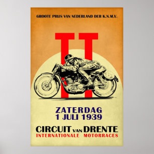 Poster Circuit Van Drente Vintage
