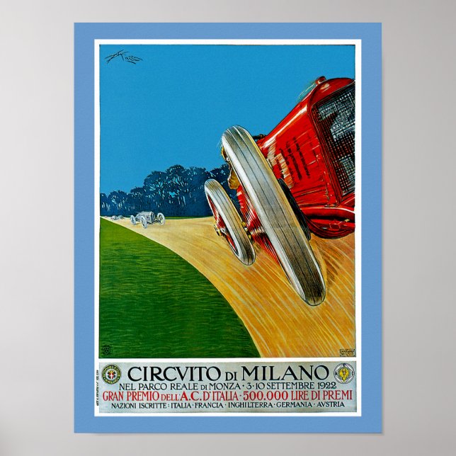 Poster Circuito di Milano (Frente)