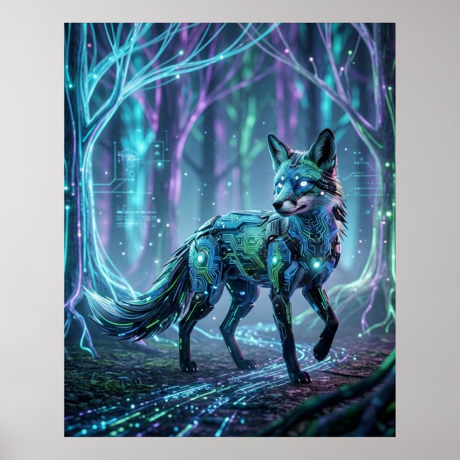 Poster Circuito Fox Floresta Neon (Frente)