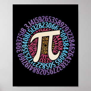 Poster Circular De Camisa Do Dia Pi 3.14 Pi Escola De Est
