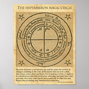 PÓSTER CIRCULAR HEPTAMERON MAGICK