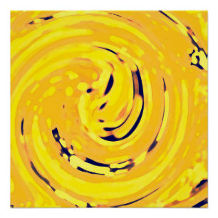 Póster Círculo abstrato amarelo
