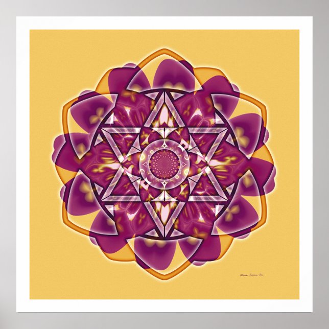 Póster Círculo Crop Mandala 4 (Frente)