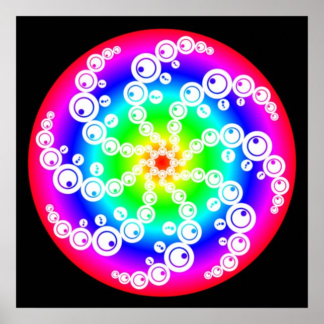 Poster Círculo de Corte de abstrato (Frente)