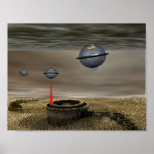Poster Círculo de corte UFOS